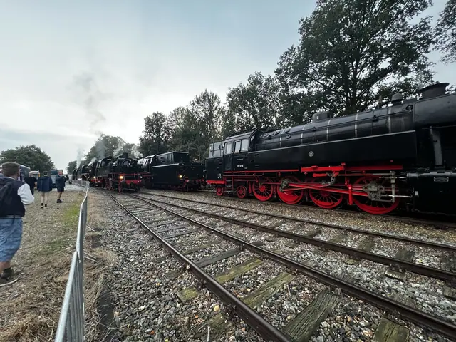 Rij stoomlocs op Terug naar Toen
