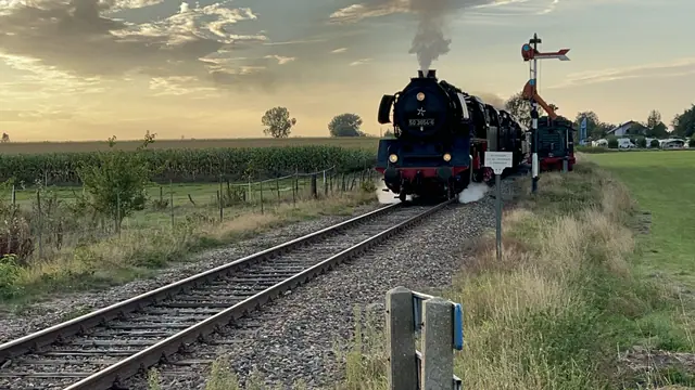Zonsondergang met de 50 3654