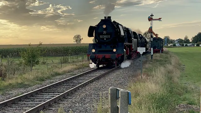 De 50 3654 in het avondlicht