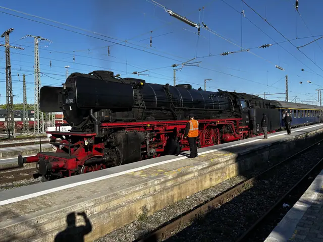 Stoomloc op Augsburg Hauptbahnhof